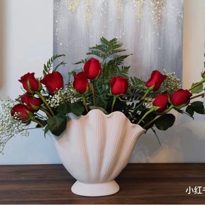 Maceta de Cerámica y Porcelana, Escultura Hecha a Mano, Florero de Mesa con Acabado Náutico, Decoración Única de Estilo Playero para el Hogar, para Plantas y Flores - Product Image 2