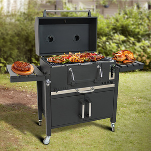 Double Cabinet Multi Functional BBQ Grill 156x61.5x119cm Smoker Outdoor Patio Use - Product Image 1