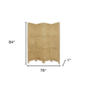 HMS 76 \ "X 84 \" schermo in legno nero moderni antichi Art déco divisori mobili con pannelli incisi e curve per la decorazione - Product Image 5