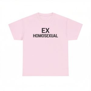 T-shirt Ex Omosessuale a Maniche Corte Unisex Girocollo Stampa Serigrafica Promozionale per Adulti - Product Image 4