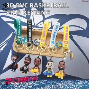Llavero Promocional Ecológico con Figura de Estrella de Baloncesto Kawaii en 3D, Impresión UV, Diseño Navideño - Product Image 2