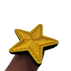 Geborduurde Stof En Zacht Pvc Rubber 3d Kleine Vijfpuntige Ster Haak Lus Badges Voor Kleding Hoeden En Rugzak Decoratie - Product Image 4