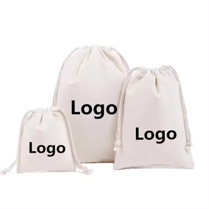 Sac à cordon en toile de coton naturelle avec logo personnalisé, sérigraphié, à simple ou double cordon - Product Image 4