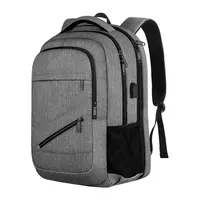Amazon mochila masculina de luxo personalizada, mochila masculina de 17 polegadas para viagem, antirroubo, de carregamento usb