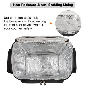 Large Capacity Hairstylist Travel <b>Backpack</b> with Heat-Resistant Lining Adjustable Dividers Multiple Pockets Cosmetology <b>Bag</b> - Product Image 2