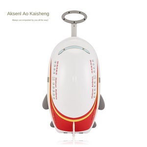 Maleta de <span class=keywords><strong>cabina</strong></span> de avión de estilo de dibujos animados, Maleta de juguetes para niños modelada después de avión hecho de Material de PC duradero con rueda giratoria - Product Image 1