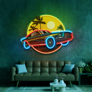 Panneau lumineux avec logo d'entreprise personnalisé pour décoration murale <span class=keywords><strong>de</strong></span> voiture Panneau d'affichage à LED pour enseigne au néon pour publicité d'entreprise - Product Image 2