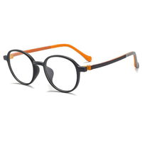 6101 Vente en gros d'usine Monture optique transparente unie pour enfants en TR90, monture intégrale, lunettes de mode pour adolescents, logo personnalisé, durable