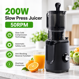Extracteur de jus centrifuge à large goulotte d'alimentation, facile à nettoyer, usage commercial, capacité 1L, alimentation USB/électrique, faible bruit, écologique - Product Image 4