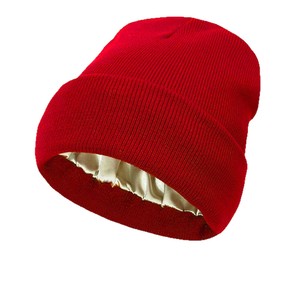 <span class=keywords><strong>Bonnet</strong></span> d'hiver chaud pour <span class=keywords><strong>homme</strong></span> en coton et élasthanne, tricot jacquard doublé satin, <span class=keywords><strong>avec</strong></span> logo personnalisé et bouton - Product Image 1