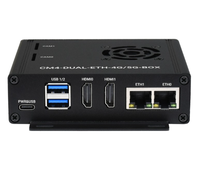 Boîtier en aluminium pour ordinateur Raspberry Pi CM4 Dual Gigabit 5G 4G avec système de refroidissement actif, plateforme mini PC industrielle