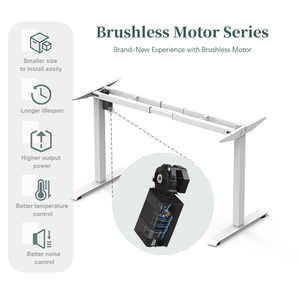 2SACRHF2A Single Brushless Motor Double Crossbeam Design <strong>Adjustable</strong> Standing Desk Frame Electric Lift <strong>Table</strong> <strong>Adjustable</strong> <strong>Height</strong> - Product Image 4