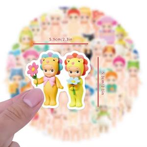 Oferta Especial: 50 Pegatinas Adhesivas de Papel Grueso Reutilizables con Diseño de Ángel Sol y Estilo Kawaii, Impresión UV, Troqueladas, Etiquetas de Regalo - Product Image 3