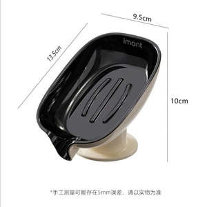 Jabonera de lujo ligero para el hogar, sin perforaciones, con ventosa, para encimera de baño, estante para jabón, estante de baño - Product Image 5