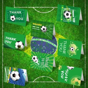 Cross-border Hot-selling Green Lawn <strong>Football</strong> for Competition Theme Minimalist Modern Cardboard Greeting Card Envelope Card - Product Image 4