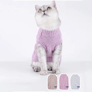 Vintage Christmas Warm Soft Winter Pet Hand Made <strong>Dog</strong> <strong>Jumper</strong> Crochet <strong>Pattern</strong> <strong>Free</strong> Red <strong>Dog</strong> Clothes Pet Accessories - Product Image 1