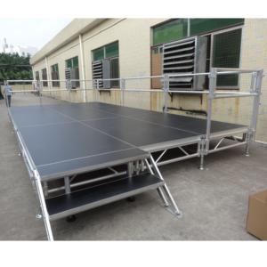 Escenario modular de rendimiento escolar de escenario de aluminio interior ajustable en altura - Product Image 2