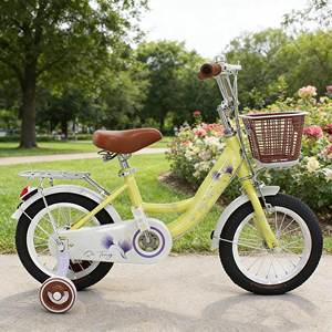 <span class=keywords><strong>Vélo</strong></span> pour filles de <span class=keywords><strong>20</strong></span> <span class=keywords><strong>pouces</strong></span> avec cadre en acier, jantes en alliage d'aluminium, freins à disque à vitesse unique et roues d'apprentissage pour les enfants de 6 à 8 ans - Product Image 5