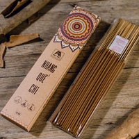 Bâtons d'encens à la cannelle 20 cm, fabriqués à 100 % de poudre d'agarwood naturelle, faits à la main, écologiques, biologiques, aromatiques, longue durée, aromathérapie