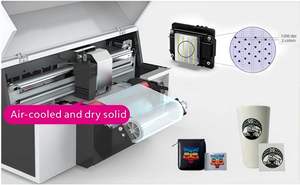 桌面式 UV DTF 打印机，适用于多表面贴纸在玻璃、金属、木材、塑料上打印，自动覆膜，适合小型企业 - Product Image 3