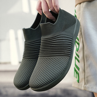 Chaussures de sport décontractées respirantes au design tendance, légères et confortables, couleur unie, chaussures de marche en plein air pour hommes