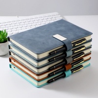 Carnet d'affaires de luxe haut de gamme A5B5, imperméable, couverture en cuir, fermeture magnétique, reliure thermique - Cadeau pour entreprise