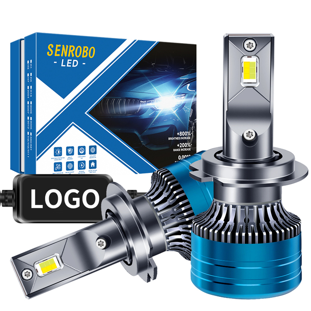 Hot Sale High Quality Tricolor K6 LED Headlight Car H1 H3 H7 H11 3570 Chip LED Headlamp 9005 9006 9012 Auto LED Lights