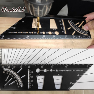 Camp Nou Multifunctional Aluminum Alloy Square 45 And 90 Degree Straightedge Woodworking Ruler With Stop Point Gauge - Product Image 4