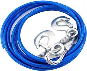 <span class=keywords><strong>Sangle</strong></span> de remorquage en acier recouvert de caoutchouc, <span class=keywords><strong>sangle</strong></span> de remorquage robuste de 4 mètres, corde de <span class=keywords><strong>traction</strong></span> pour <span class=keywords><strong>voiture</strong></span> avec deux crochets en acier - Product Image 4