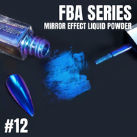 Poudre liquide effet miroir brillant Bojun MFBA12, pigment métallique changeant de couleur pour nail art, logo personnalisé, MSDS