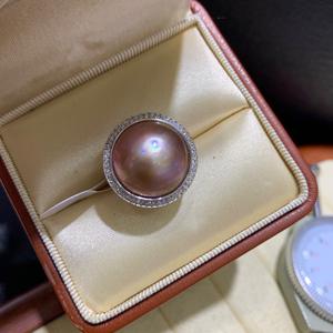 Pendientes de Perlas del Mar del Sur Doradas Escasas, 15-16 mm, AAA, Redondos, con Engaste de Bisel, Joyería Clásica de Boda para Mujer - Product Image 3