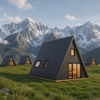 Cabane préfabriquée haut de gamme S780 A-Frame pour le tourisme, système de fabrication en usine pour les opérateurs