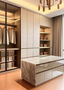 Open Wardrobe <b>Bedroom</b> Sets Furniture Luxury Walk in Wardrobe Closet Modern Built in <b>Cabinet</b> with 6 Door <b>Bedroom</b> Furniture System - Product Image 4