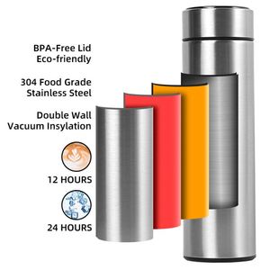 Custom Logo 500Ml <b>Thermos</b> Portable Double Wall Stainless Steel Insulated Hot Vacuum Flasks Sports Led Smart Water Bottle - Product Image 2