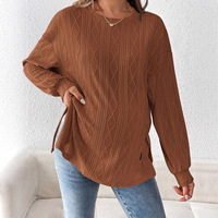 Nouvelle collection Amazon : Vêtements de maternité transfrontaliers, best-seller, col rond, manches longues, couleur unie, décontracté et confortable