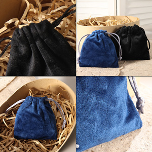 Personalized Suede Jewelry Pouch Lise Velvet Cloth Bag with Pull <b>Rope</b> Premium Velvet Bags for Jewelry Storage - Product Image 2