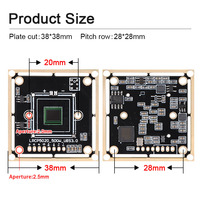 Módulo de Cámara Industrial PCBA Zhongwei Aoke con Enfoque Automático de 5MP IMX335, 100 Grados sin Distorsión, HD 60fps, Retroiluminación, USB3.0, M12