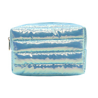 Sac de voyage/maquillage matelassé en coton doux, réutilisable, écologique, imperméable, avec cordon de serrage et fermeture éclair – Grande taille – Vente chaude