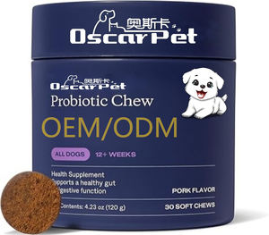 Fabricación OEM ODM de Suplementos Masticables para Mascotas, Fórmula Personalizada, Suplemento Natural Orgánico para la Salud, Probióticos, Masticables para Perros - Product Image 1