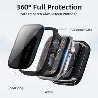 Bestseller NEXVOGUE 2025 Anti-Spionage-Schutzfolie Integriertes 9H Gehärtetes Glas Hülle mit Direktladefunktion für Watch Series10