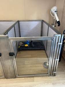 Köpek kulübesi veteriner paslanmaz çelik yürüyüş Pet yatılı/geçici depolama köpek kulübesi - Product Image 3