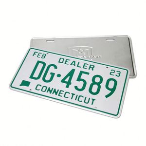 Plaques d'immatriculation décoratives personnalisées en aluminium avec logo en relief, souvenirs américains et européens, vente en gros - Product Image 2