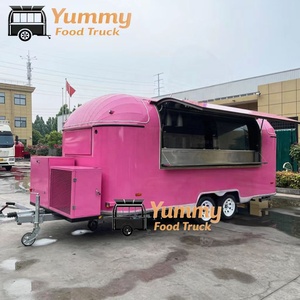 Yummy Street Mobile Fast Food Cart by Manufacturer Outdoor <b>Car</b> Trailer <b>Push</b> Truck for Restaurants for Ice in USA - Product Image 2