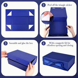 กล่องของขวัญแม่เหล็กแบบพับได้สำหรับเสื้อผ้าเด็กผู้ชายกล่องกระดาษใส่รองเท้าโลโก้สุดหรู - Product Image 3