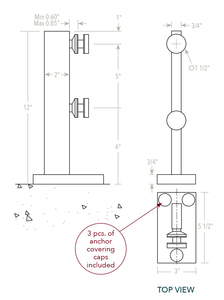 Euro Eac Euroeac Thép Không Gỉ 316 Nhôm Bề Mặt Núi Mlevel Bài Viết Nhỏ - Product Image 2