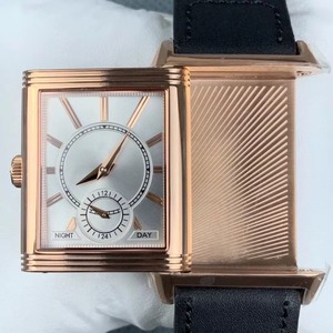 นาฬิกาดำน้ำ Reverso Tribute ทรงสี่เหลี่ยม หน้าปัดสองด้าน กลับด้านได้ แสดงเวลาสองเขตเวลา พร้อมตัวบอกกลางวัน/กลางคืน ระบบเตือนภัย แบบอนาล็อก สายขนาด 20 มม. สไตล์ยุโรป - Product Image 3