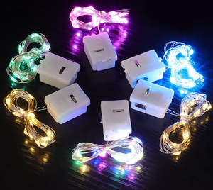 1M <span class=keywords><strong>LED</strong></span> Dây đồng chuỗi ánh sáng với 3-chức năng chế độ nhấp nháy hộp pin cho sinh nhật năm mới bên trang trí phong cách thời trang - Product Image 1
