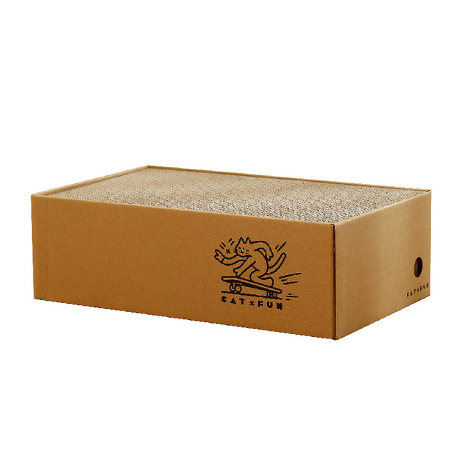 Kingtale Custom Cat Scratch Pad with Box Suitable for Cats to Rest Grind Claws and Play