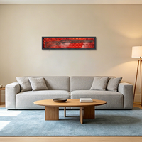 Vitrine murale moderne en bois noir verrouillable avec cadre pour photos encadrées, idéale pour la décoration intérieure et les objets de collection