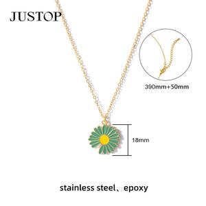 สร้อยคอระย้ารูปดอกเดซี่สไตล์คลาสสิกสำหรับผู้หญิงสร้อยคอทองเหลืองน่ารักสำหรับของขวัญครบรอบหมั้น - Product Image 6